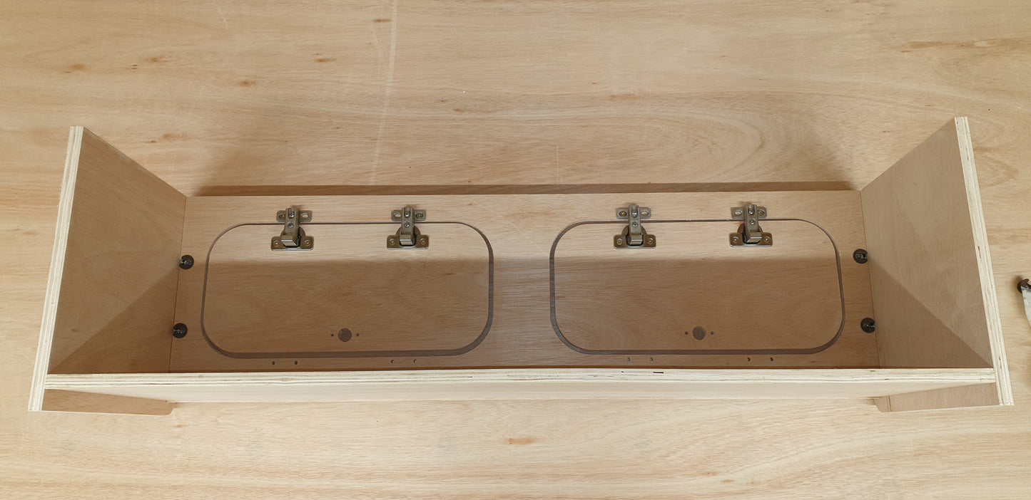 (Custom Order Goda) Campervan Furniture Top Locker 15mm Lightweight Ply cam lock design