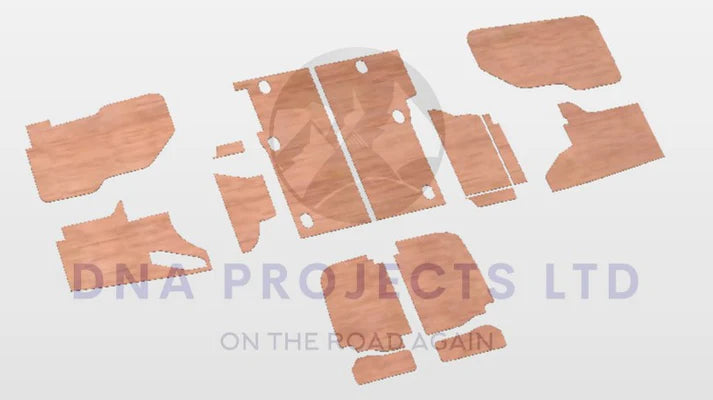Ford Transit Connect 2014 to 2024 Full Ply Lining Kit L1H1 Base Model
