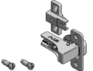 GTV Cabinet Hinge Soft Close 90° Short Arm Parallel Angular Blind Corner