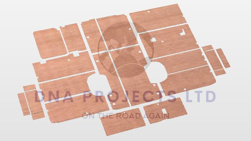 Fiat Ducato 2006 to Present Full Ply Lining Kit L4H2 XLWB (With Full Height Sides)