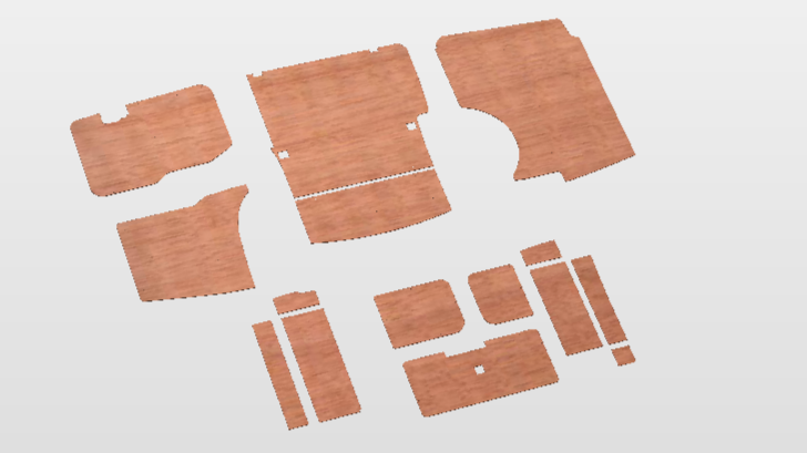 VW Caddy SWB L1 2004 to 2019 With Barn Door Or Tailgate Full Ply Lining Kit (1 Sliding Door)