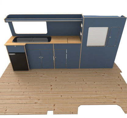 VW Volkswagen T7 Transporter 2024 Onwards Campervan Kitchen Units LWB Version 2