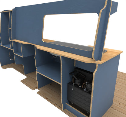 VW Volkswagen T7 Transporter 2024 Onwards Campervan Kitchen Units LWB Version 2