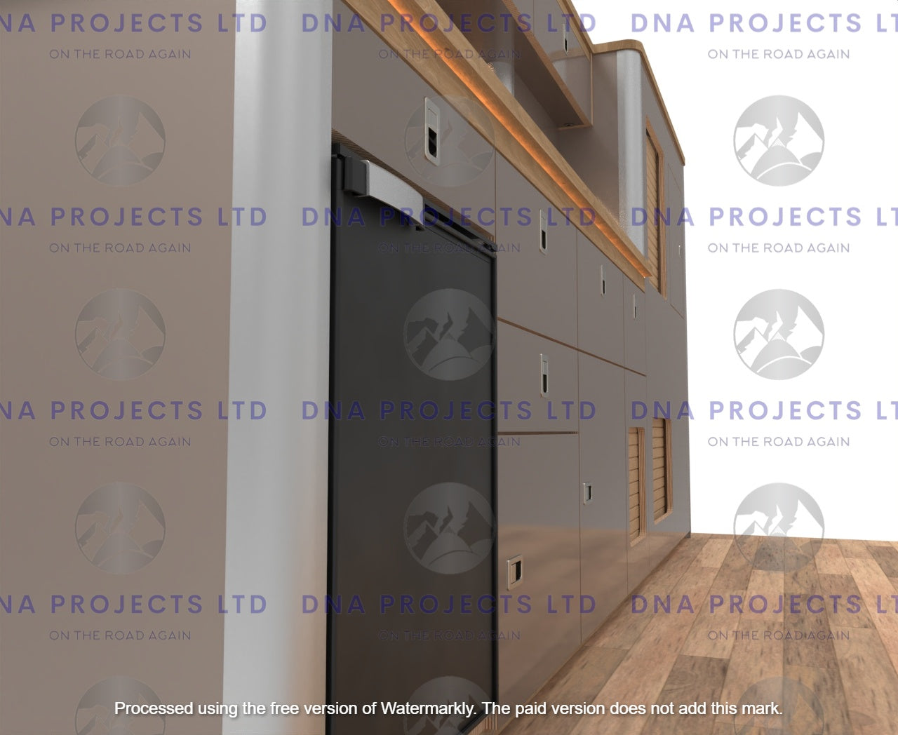 Transit Custom 2023 onwards  Campervan Kitchen Units LWB Version 1