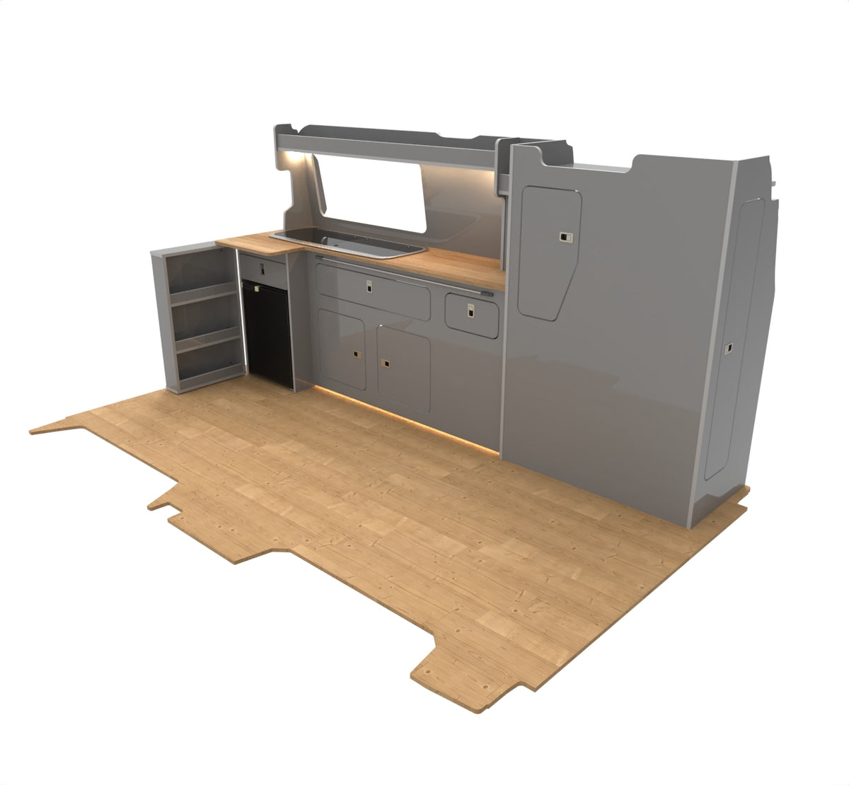 VW Volkswagen T7 Transporter 2024 Onwards Campervan Kitchen Unit LWB Version 3