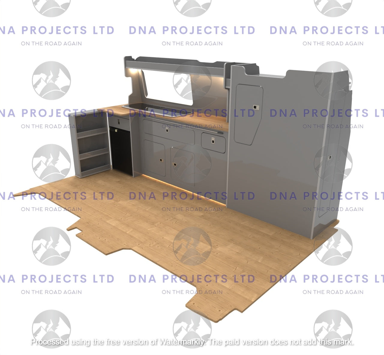 VW Volkswagen T6 Transporter 2024 Onwards Campervan Kitchen Units LWB Version 2