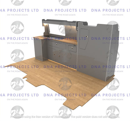 VW Volkswagen T6 Transporter 2024 Onwards Campervan Kitchen Units LWB Version 2