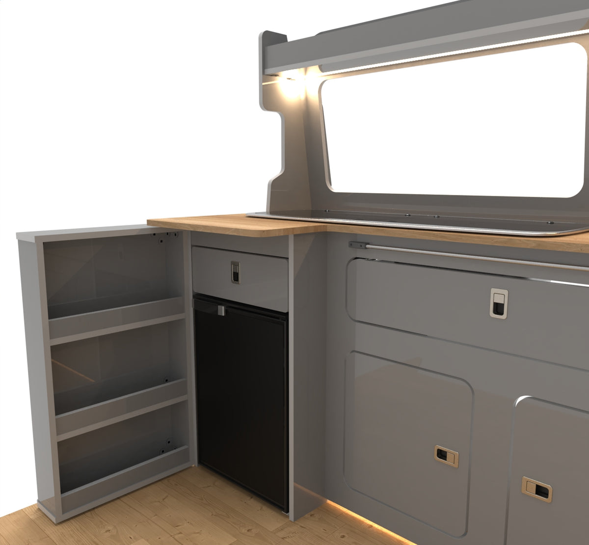 VW Volkswagen T7 Transporter 2024 Onwards Campervan Kitchen Unit LWB Version 3