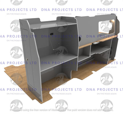 VW Volkswagen T6 Transporter 2024 Onwards Campervan Kitchen Units LWB Version 2
