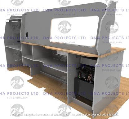 VW Volkswagen T6 Transporter 2024 Onwards Campervan Kitchen Units LWB Version 2