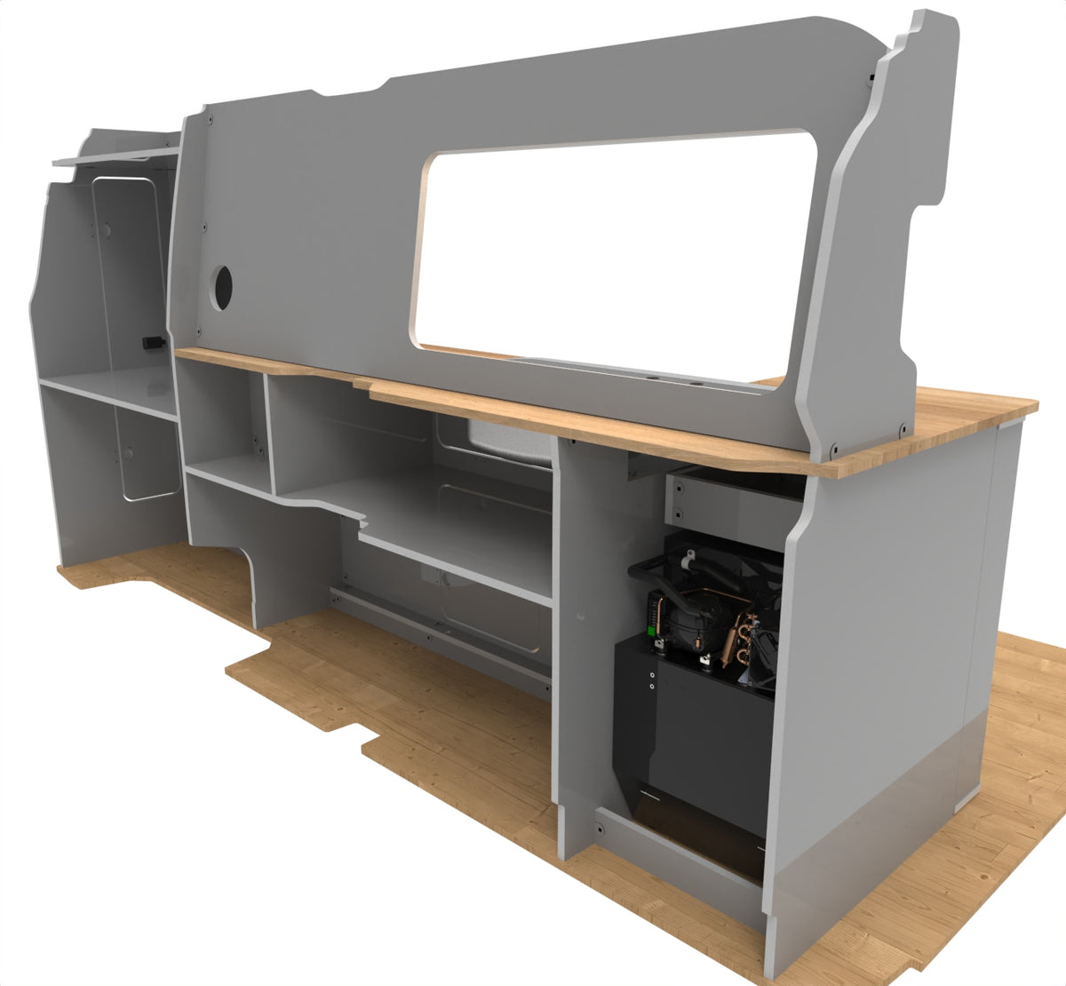VW Volkswagen T7 Transporter 2024 Onwards Campervan Kitchen Unit LWB Version 3