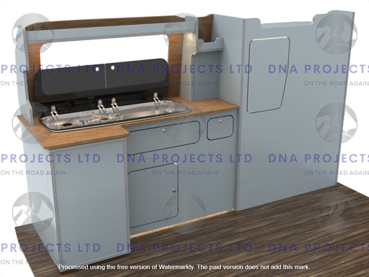 Transit Custom 2023 onwards  Campervan Kitchen Units SWB Version 3