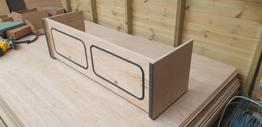 Custom order (Paul Smith) lightweight ply top lockers.