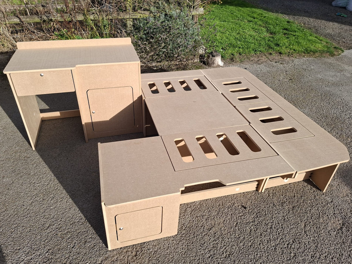 U-Shape Campervan Kitchen, Seating and Bed Furniture