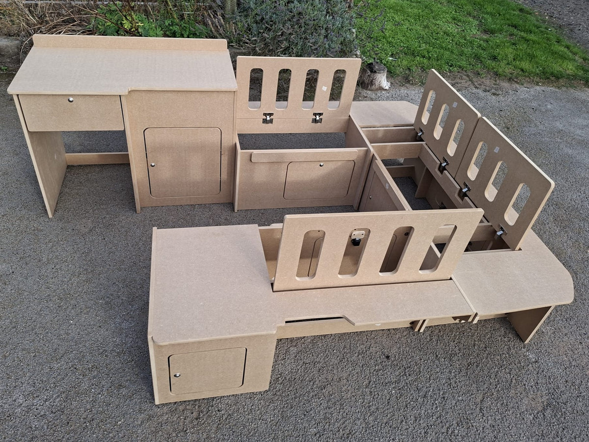 U-Shape Campervan Kitchen, Seating and Bed Furniture
