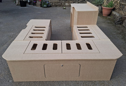 U-Shape Campervan Kitchen, Seating and Bed Furniture