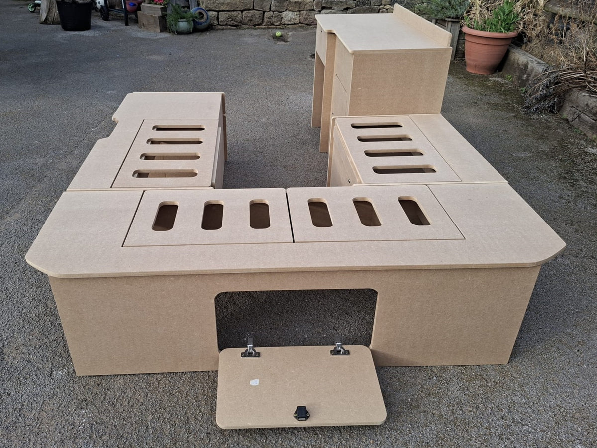 U-Shape Campervan Kitchen, Seating and Bed Furniture
