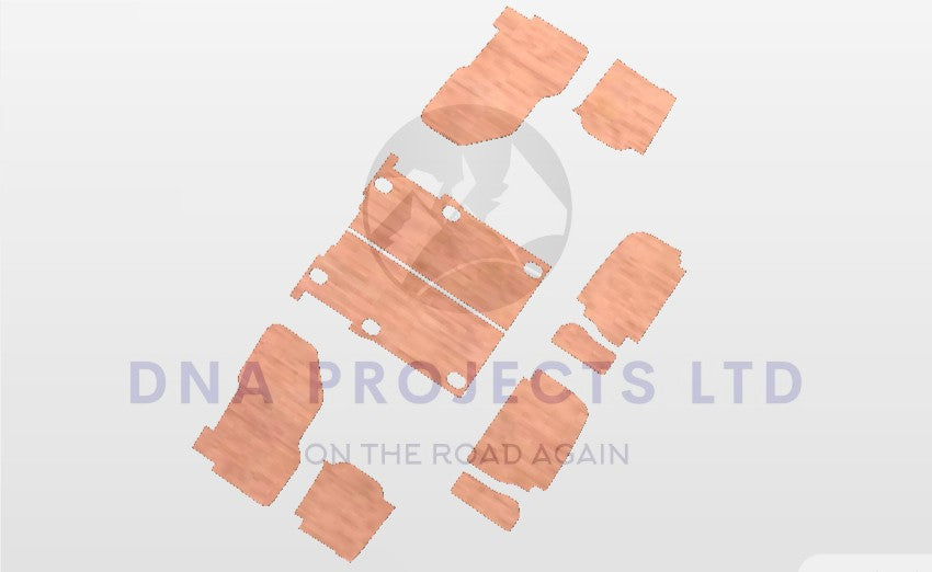 Ford Transit Connect 2014 SWB onwards Trend Model Twin Sliding Door Full Ply Lining Kit