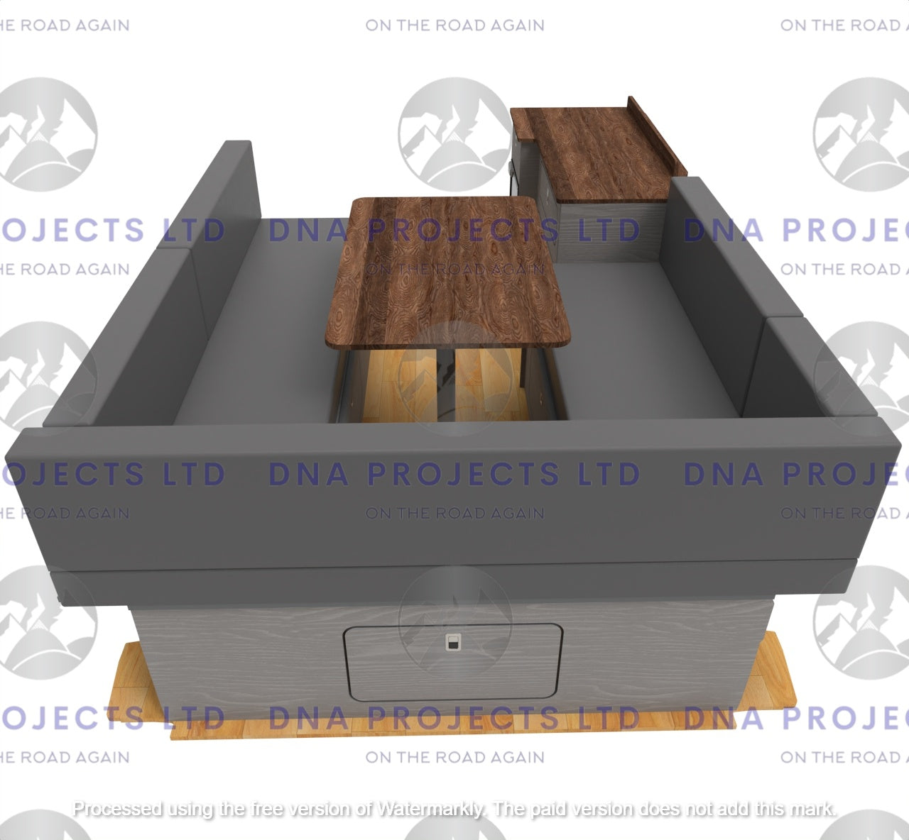 Transit Custom 2023 onwards  Campervan Kitchen Units LWB U Shape Layout