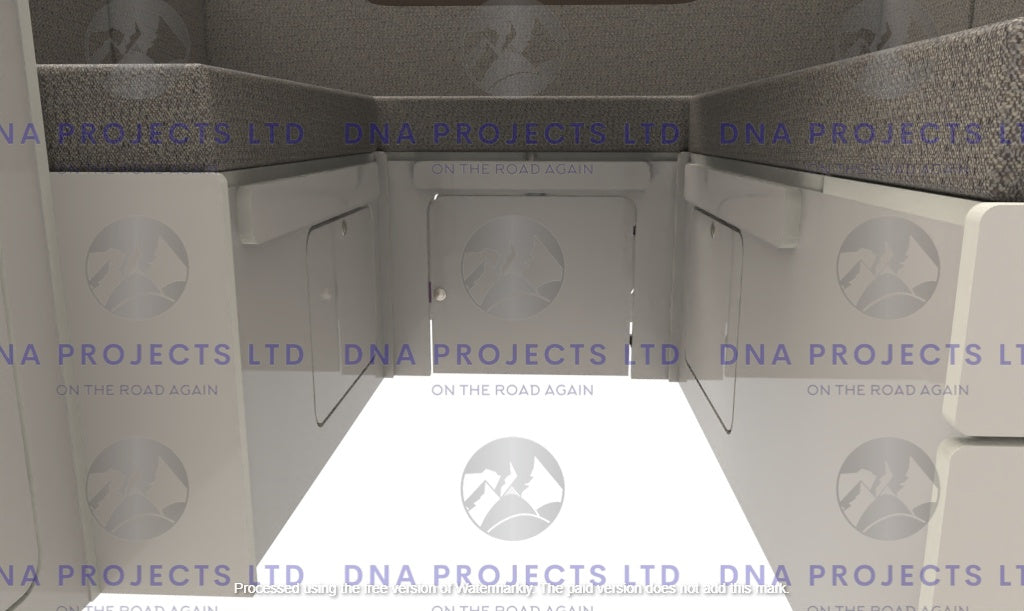 Transit Custom 2023 onwards  Campervan Kitchen Units SWB U Shape Layout