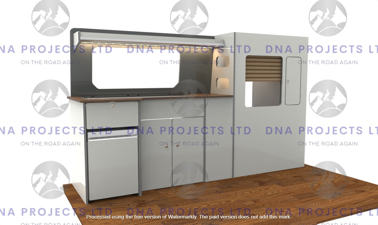 Transit Custom 2023 onwards  Campervan Kitchen Units SWB Version 1