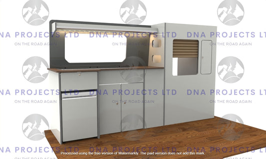 Transit Custom 2023 onwards  Campervan Kitchen Units SWB Version 2