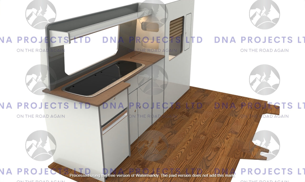 Transit Custom 2023 onwards  Campervan Kitchen Units SWB Version 1