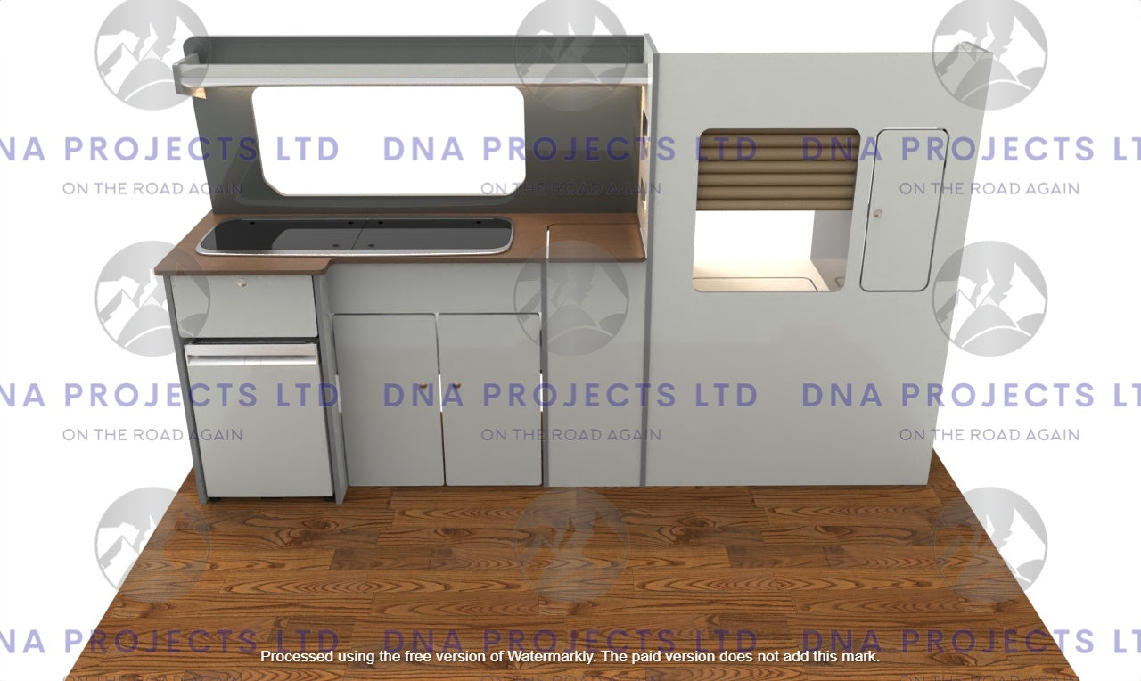 Transit Custom 2023 onwards  Campervan Kitchen Units SWB Version 1