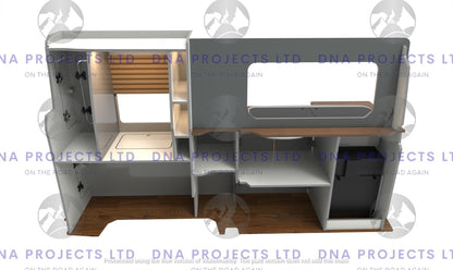 Transit Custom 2023 onwards  Campervan Kitchen Units SWB Version 1