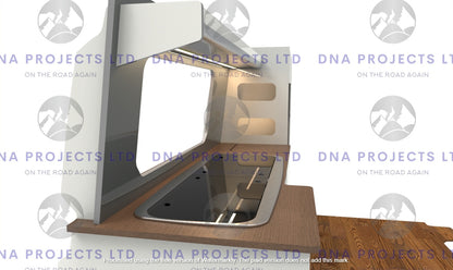 Transit Custom 2023 onwards  Campervan Kitchen Units SWB Version 1